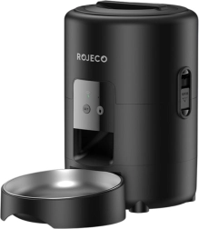 Rojeco distributeur automatique de nourriture 2 l avec Wi‑Fi, noir