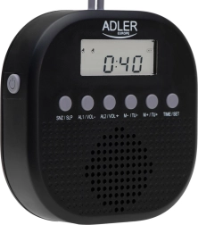 Radio FM étanche avec horloge et double alarme ADLER AD 1912