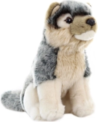 Loup en peluche assis 20 cm