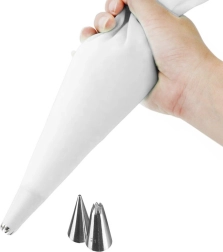 Poche à douille en silicone avec embouts de décoration Orion 30 cm - 3 pièces