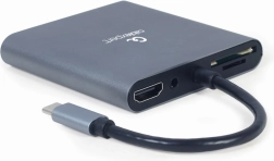 Hub USB‑C 6‑en‑1 avec HDMI, VGA, USB 3.0, lecteur de cartes, audio et Power Delivery