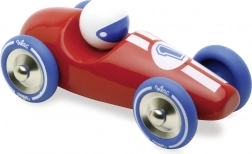 Vilac voiture de course rouge avec roues bleues
