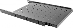 Étagère coulissante 1U pour armoire rack 19" 1000 mm, noire