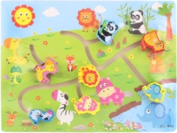 Labyrinthe en bois avec animaux