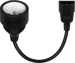 Adaptateur d’alimentation IEC C14 – CEE 7/5 (E) 15 cm SAVIO