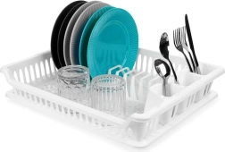 Égouttoir à vaisselle blanc 46 × 37 × 8,5 cm