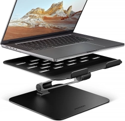 Support en aluminium pour ordinateur portable AXAGON 10–17,3" à inclinaison réglable, noir