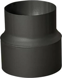 Réduction de tuyau de fumée 180/160 mm, noire