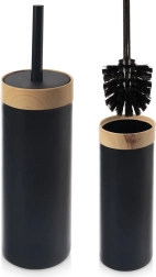 Brosse de toilette avec support noire