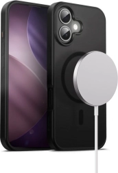 Coque hybride Frost Mag Cover pour iPhone 17 avec MagSafe – noir