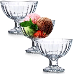 Coupes à glace en verre 180 ml, 3 pcs