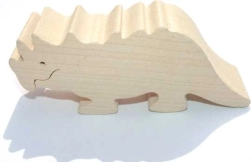 Petit animal en bois triceratops