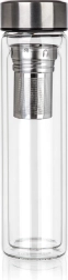 Bouteille en verre à double paroi pour thé et infusions 500 ml avec filtre DOBLO