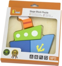 Viga premier mini-puzzle en bois – bateau