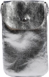 Pochette métallique pour smartphone avec bandoulière et poche arrière