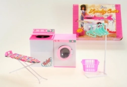 Glorie set de lessive pour poupées avec machine à laver, sèche-linge et table à repasser