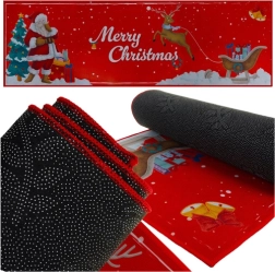 Tapis de couloir antidérapant de Noël Ruhhy 160 × 50 cm Merry Christmas - 1 pièce