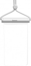 Étui étanche pour téléphone BASEUS AquaGlide avec verrou coulissant cylindrique – blanc