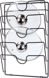 Support mural en métal pour couvercles Vilde, noir