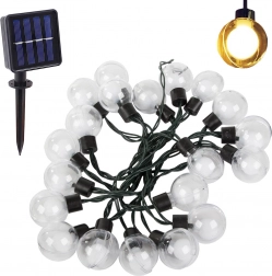 Éclairage solaire de jardin avec 20 ampoules LED chaudes