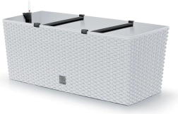 Jardinière auto-arrosante Rato Case 60 cm blanche