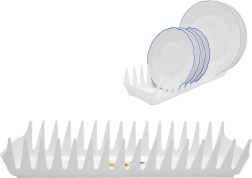 Égouttoir à assiettes en plastique 39 cm blanc