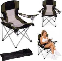 Chaise de camping pliante MultiGarden avec porte-gobelets et sac