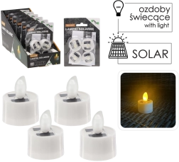 Set de lampes chauffe-plat LED solaires, 4 pcs