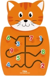 Tableau en bois avec chiffres Chat VIGA