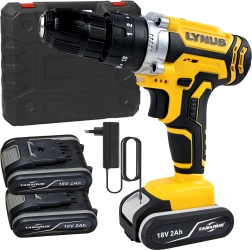Perceuse-visseuse sans fil 18 V avec LED, coffret et 2× batteries 2 Ah