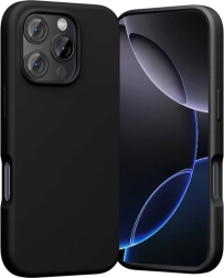 Coque en silicone Vention pour iPhone 16 Pro avec MagSafe (noir)