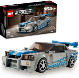 Lego speed champions nissan skyline gt-r (r34) – fast & furious set de construction