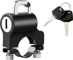 Antivol de casque pour guidon 20–24 mm – support antivol en aluminium pour moto