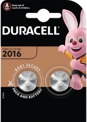 Pile bouton au lithium DURACELL CR2016 3V – lot de 2
