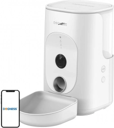 Dogness F15 distributeur de nourriture intelligent Wi‑Fi 4 L avec caméra et bol en plastique (blanc)
