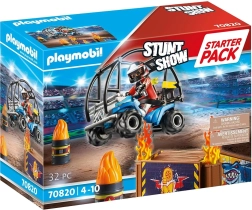 Playmobil Stunt Show set de démarrage – spectacle de cascade avec quad et rampe enflammée