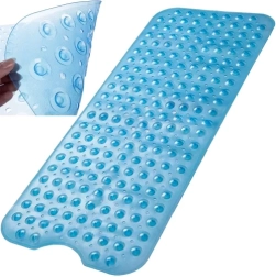 Tapis de bain antidérapant RUHHY 100 × 40 cm, bleu