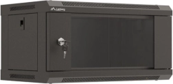 Armoire rack murale 4U 19" Lanberg WF03, noire, porte vitrée