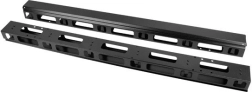 Lot de 2 organiseurs verticaux de câbles 22U pour baies sur pied, noir