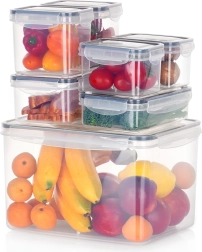 Ensemble de boîtes alimentaires hermétiques avec couvercles et joint, 7 pièces