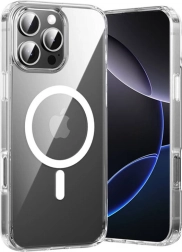 coque magnétique transparente Vention pour iPhone 16 Pro Max avec MagSafe