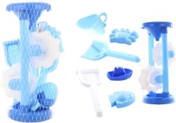 Moulin bleu pour sable et eau avec moules pour enfants