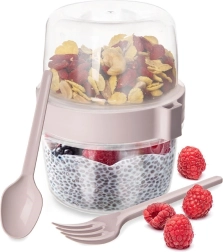 Gobelet pour yaourt avec bol à muesli et cuillère 370 ml