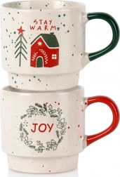 Set de mugs de Noël en céramique 350 ml, 2 pièces