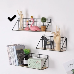 Étagère murale style LOFT, scandinave 45 x 12 cm - noir