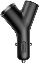 Chargeur de voiture Baseus type Y, 2× USB 3,4 A, 40 W – noir