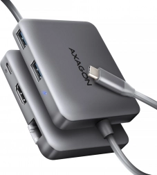 Axagon HMC-5HL hub USB-C 5-en-1 avec HDMI 4K/60 Hz, GLAN et PD 100 W