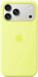 Coque en silicone avec MagSafe pour iPhone 17 Pro Max – jaune néon