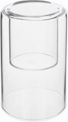 Bougeoir en verre transparent pour bougie chauffe-plat