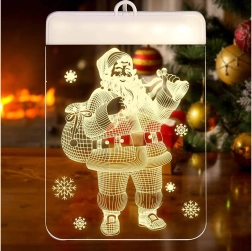 Décoration de fenêtre en verre 3D de Noël